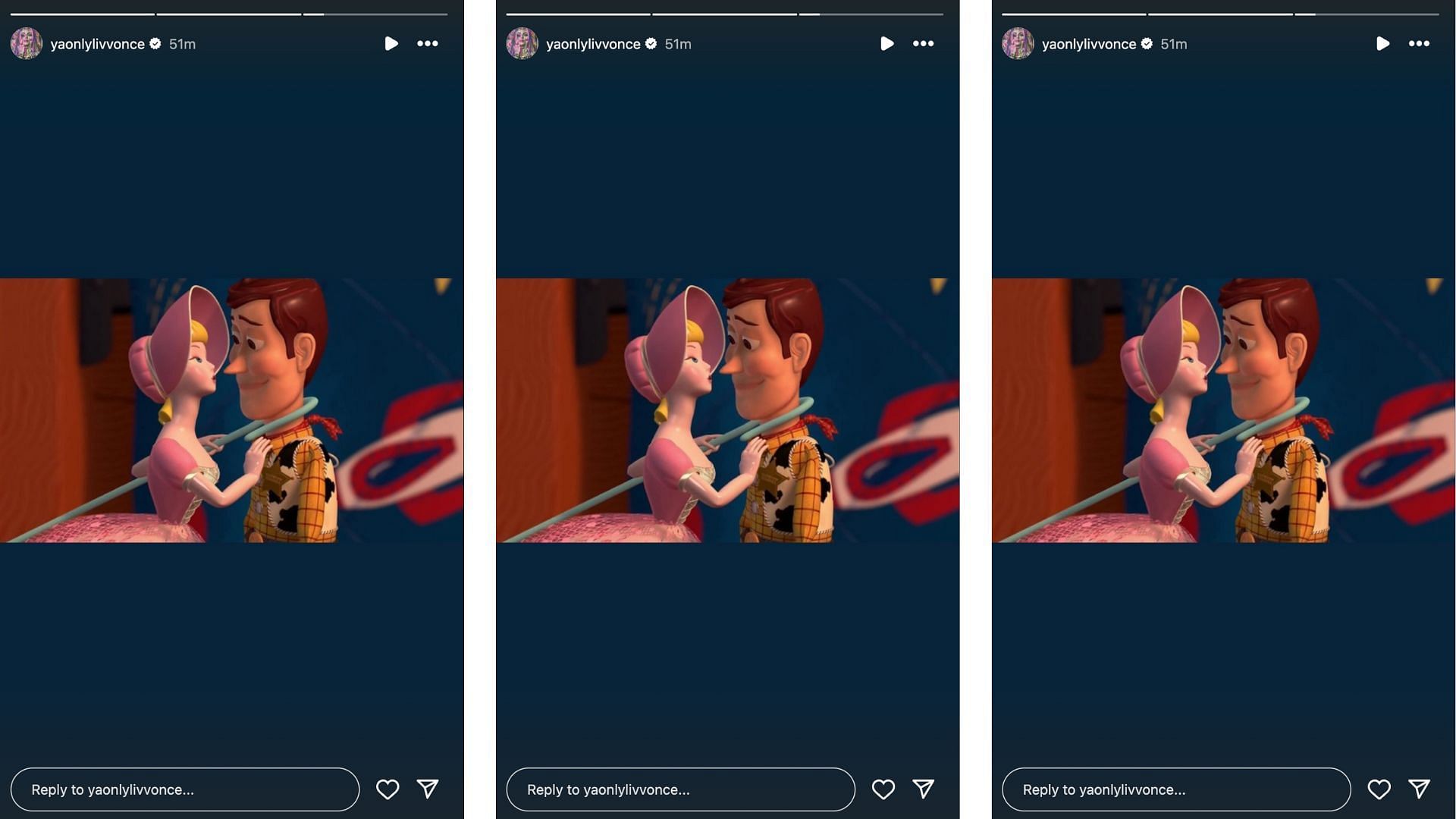 Morgan compares her relationship with Mysterio to Toy Story on Instagram.